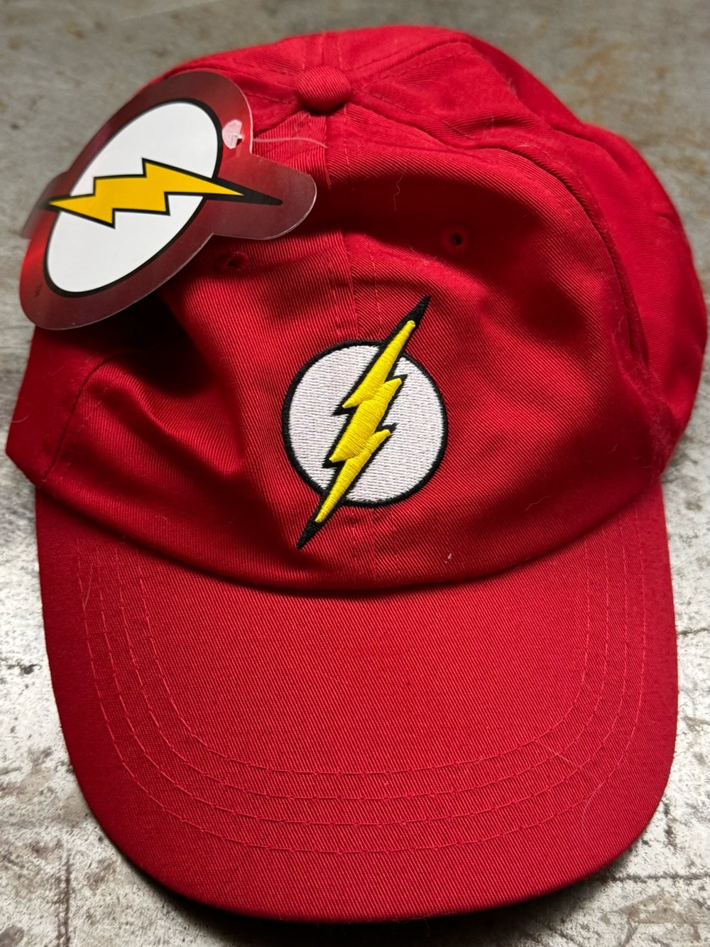 DC Comics Red Flash Lightning Logo embroidered Cap hat